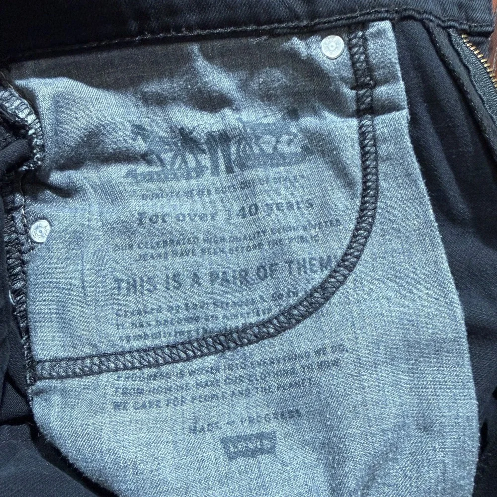 Levis 511 Jeans Mens 32x32 Black Slim Fit Stretch Denim Goth‎ Biker Punk